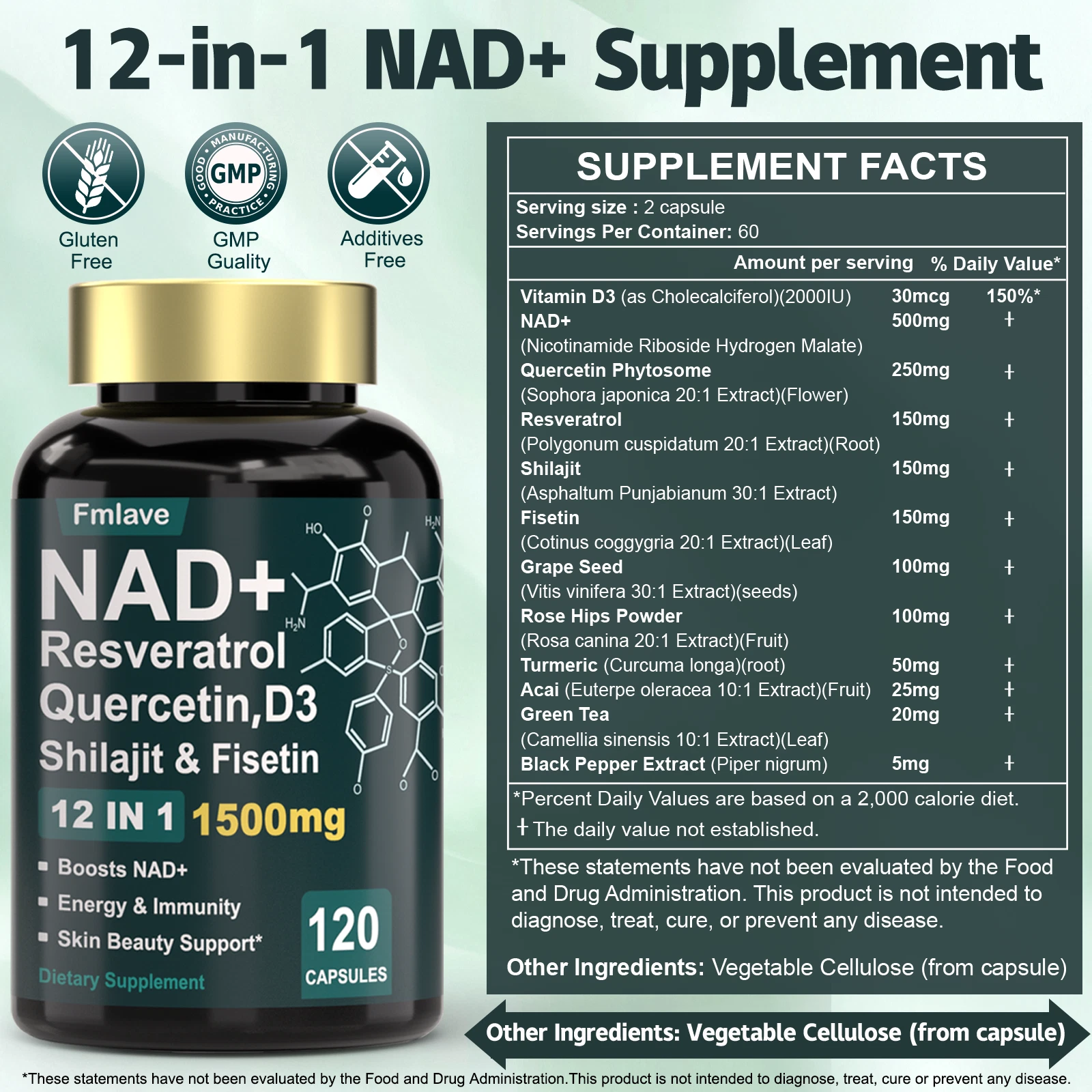 Liposomal NAD+ Ultimate 1000mg | 10-Active Phospholipid Formula for NAD+, Sirtuins & Mitochondria
