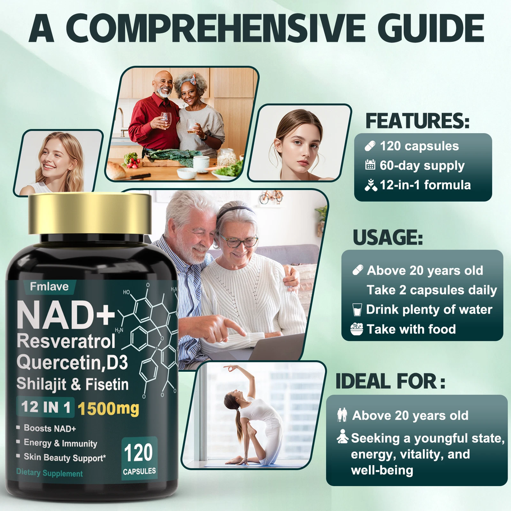 Liposomal NAD+ Ultimate 1000mg | 10-Active Phospholipid Formula for NAD+, Sirtuins & Mitochondria