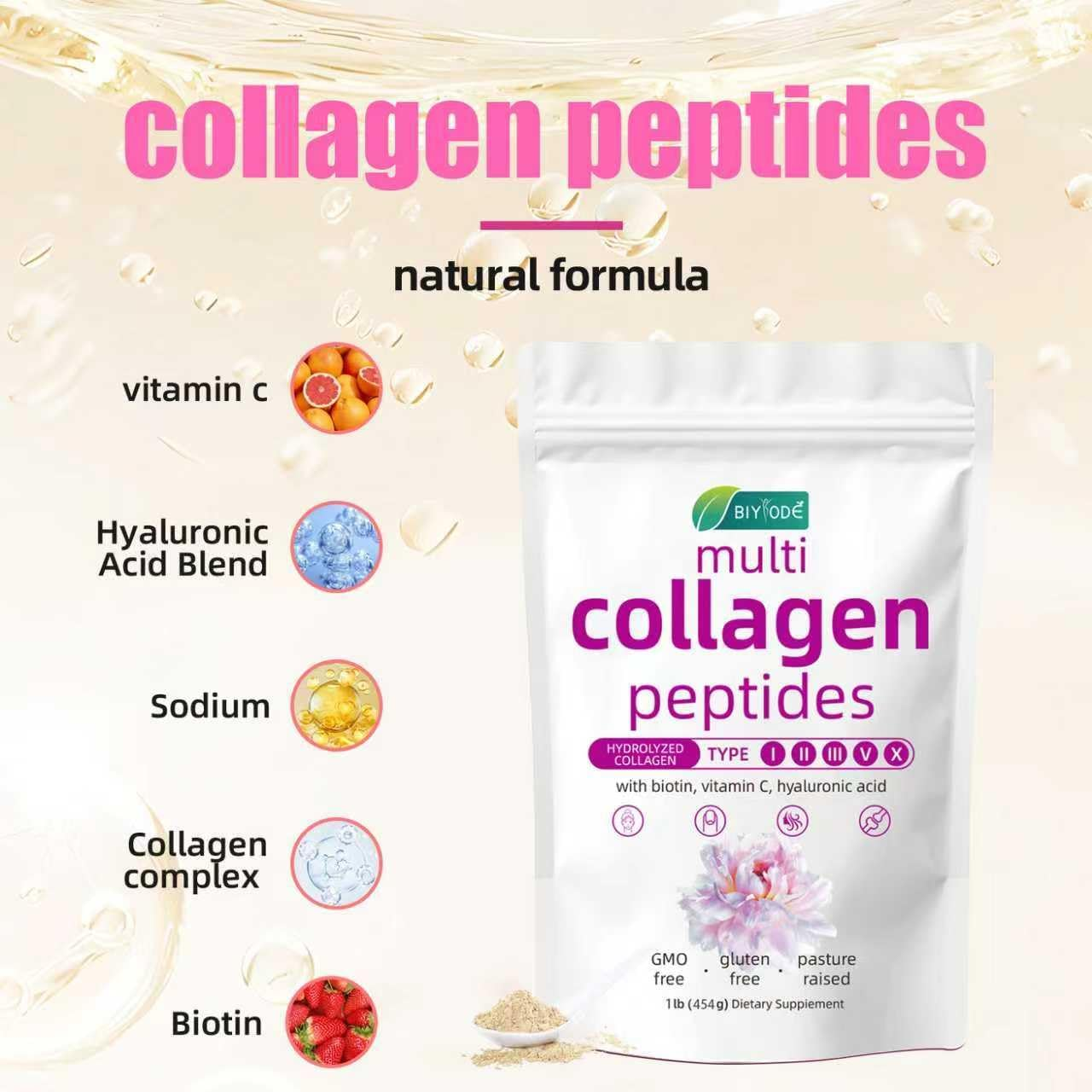 Multi Collagen Peptides Powder 1lb