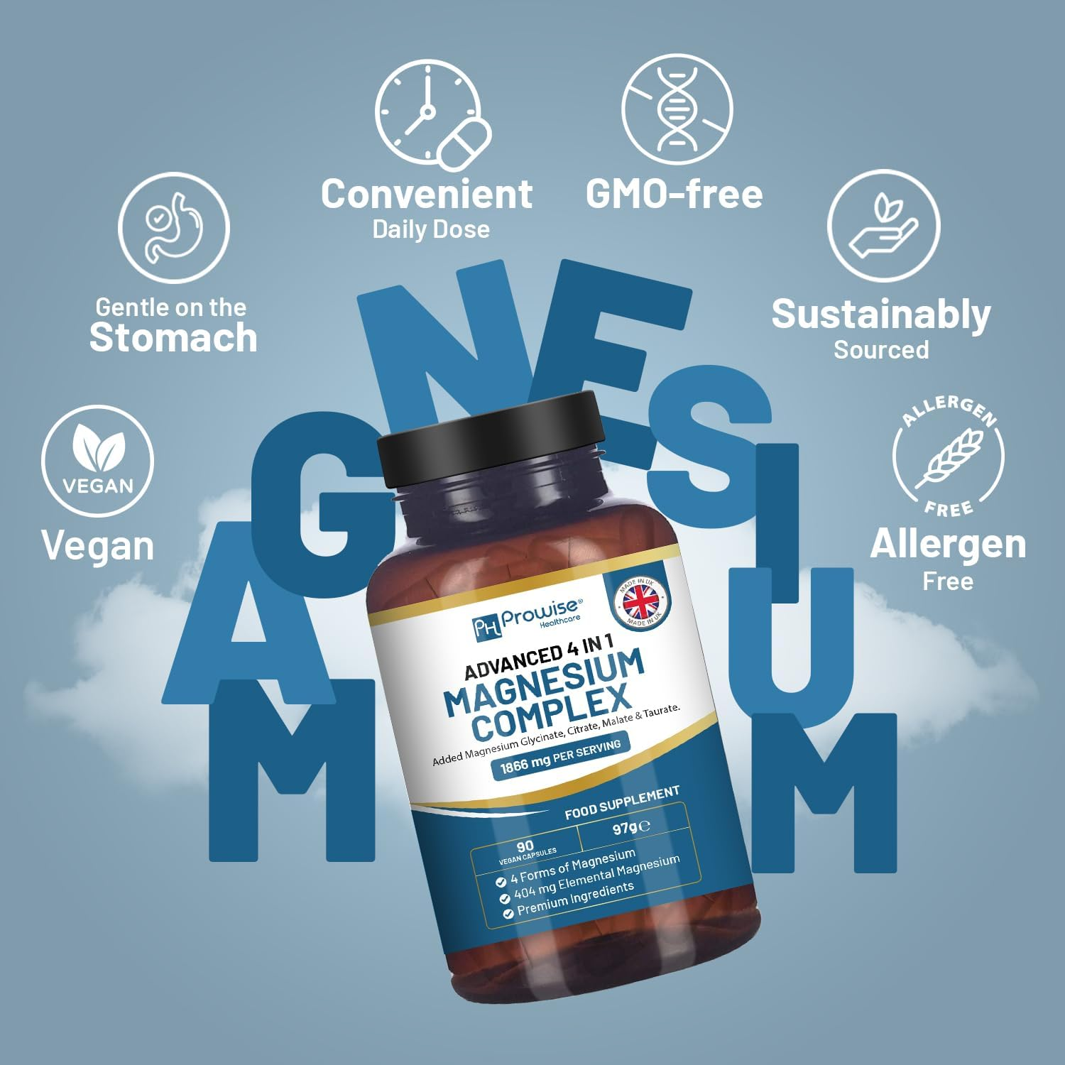 Magnesium Glycinate 400mg | TRAACS Bisglycinate for Sleep, NAD+ Methylation & Vitamin D Activation