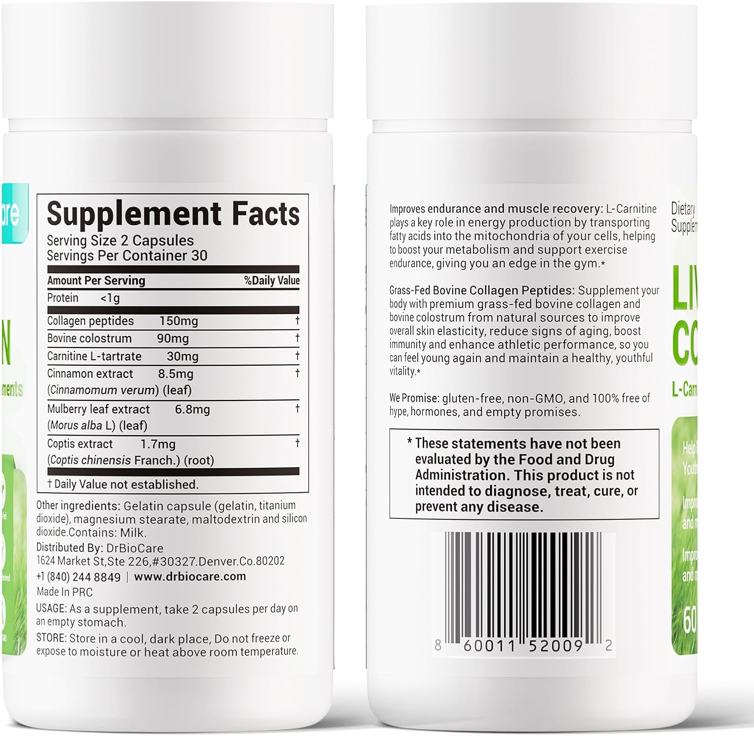 Multi Collagen Complex | 5 Types (I, II, III, V, X) | Skin, Joints, Gut & Hair | 240 Capsules