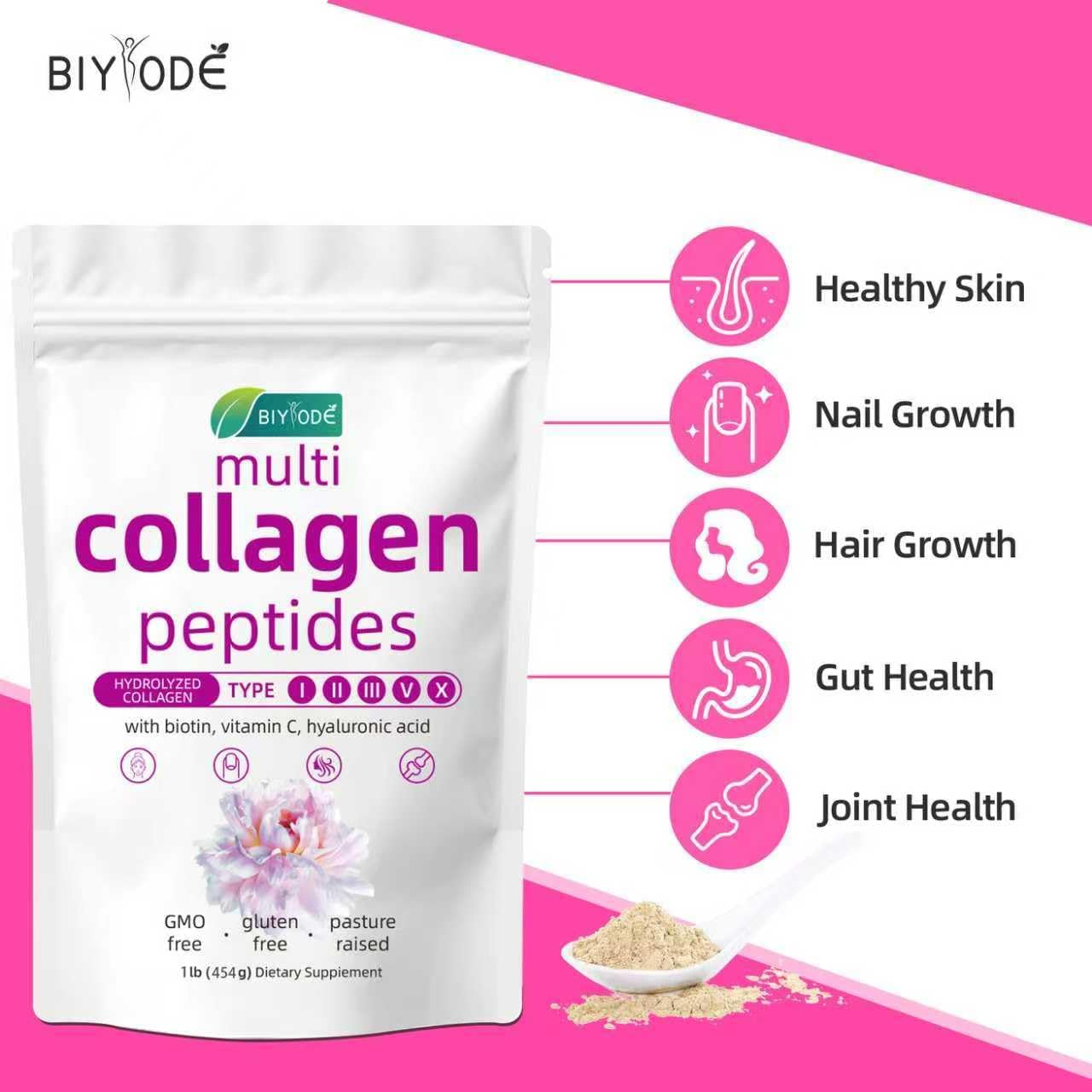 Multi Collagen Peptides Powder 1lb